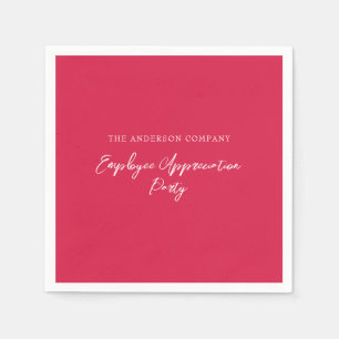 Red Employee Appreciation Event  Napkin
