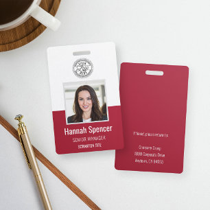 Red   Employee Photo ID Company Security ID Badge