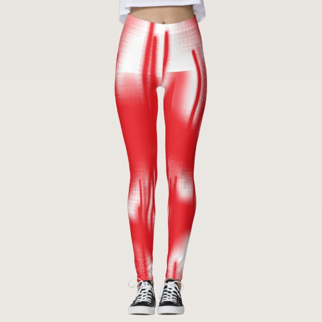 Red Energy Abstract Luxe Leggings (Front)