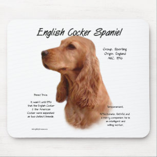 Red English Cocker Spaniel History  Mouse Pad