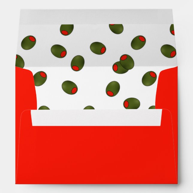 Red Envelope with Pimento Olives (Back (Bottom))