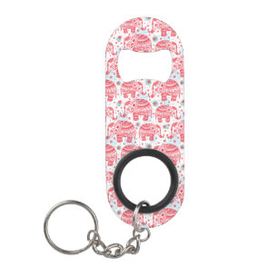 Red Ethnic Elephant Pattern