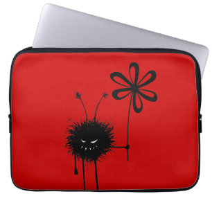 Red Evil Flower Bug Laptop Sleeve