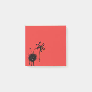Red Evil Flower Bug Post-it Notes
