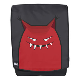 Red Evil Monster With Pointy Ears Backpack