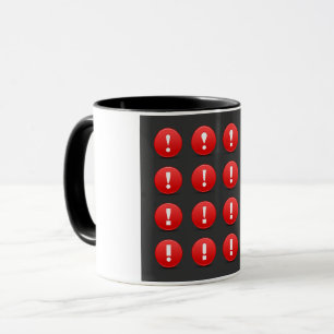Red Exclamation Mark Warning Icons Mug