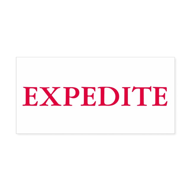 Red Expedite Self-inking Stamp (Design)
