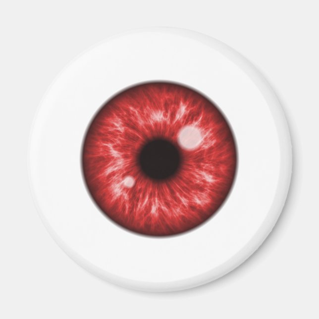 Red Eye Ball Funny Magnet (Front)