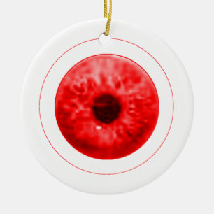 Red Eye Eyeball jGibney The MUSEUM Artist Serie Ceramic Tree Decoration