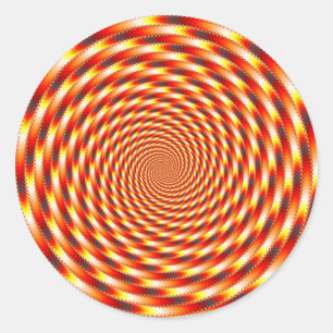 Red Eye - Fractal Classic Round Sticker