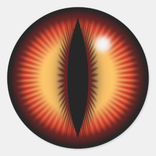 Red Eye of a dragon Classic Round Sticker