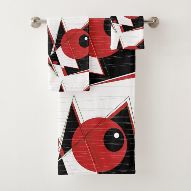 Red Eye Watching Bath Towel Set (Insitu)