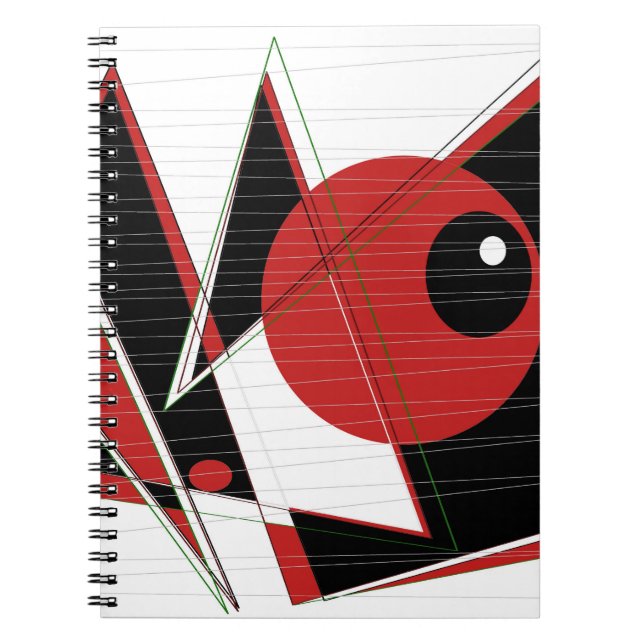 Red Eye Watching Spiral Notebook (Front)