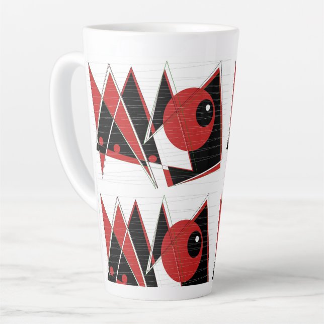 Red Eye Watching Tall Mug (Left Angle)