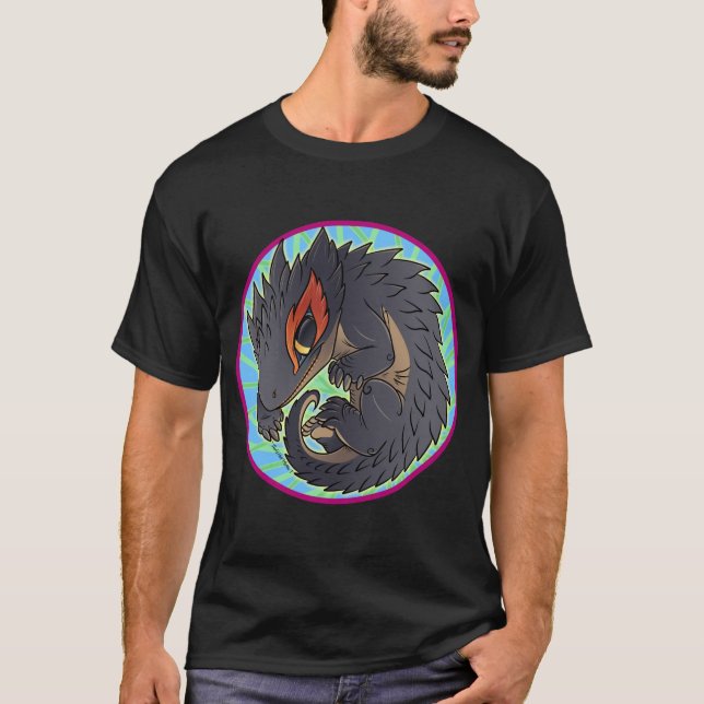 Red Eyed Crocodile Skink Circle T-Shirt (Front)