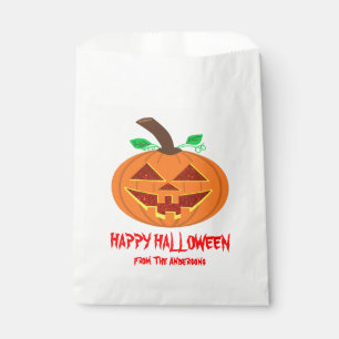 Red Eyed Happy Halloween Pumpkin Favour Bags