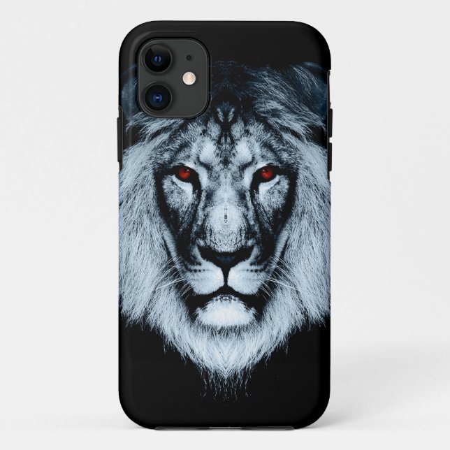 Red Eyed Lion iPhone Case (Back)