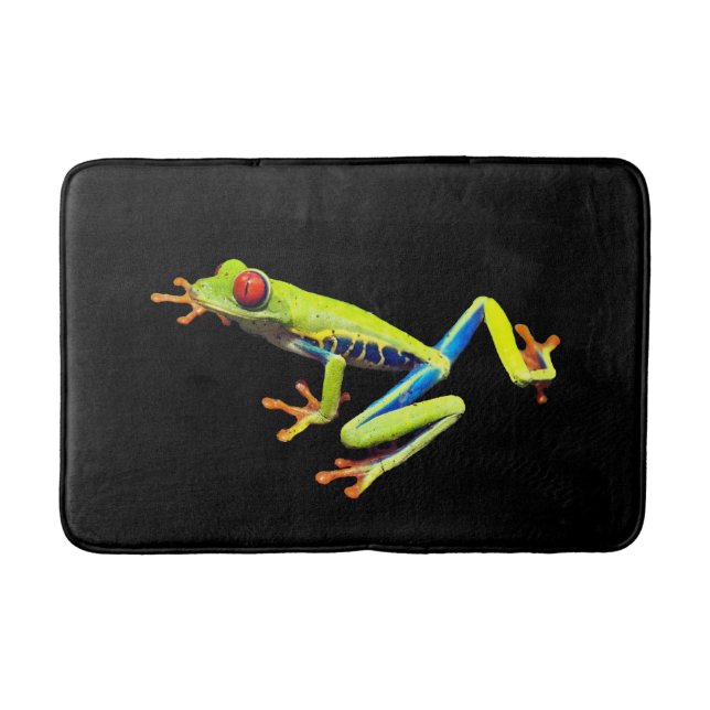Red Eyed Painted Tree Frog  Bath Mat (Front)