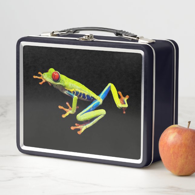 Red Eyed Painted Tree Frog  Metal Lunch Box (In Situ)