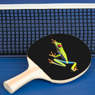 Red Eyed Painted Tree Frog  Ping Pong Paddle