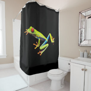 Red Eyed Painted Tree Frog Shower Curtain