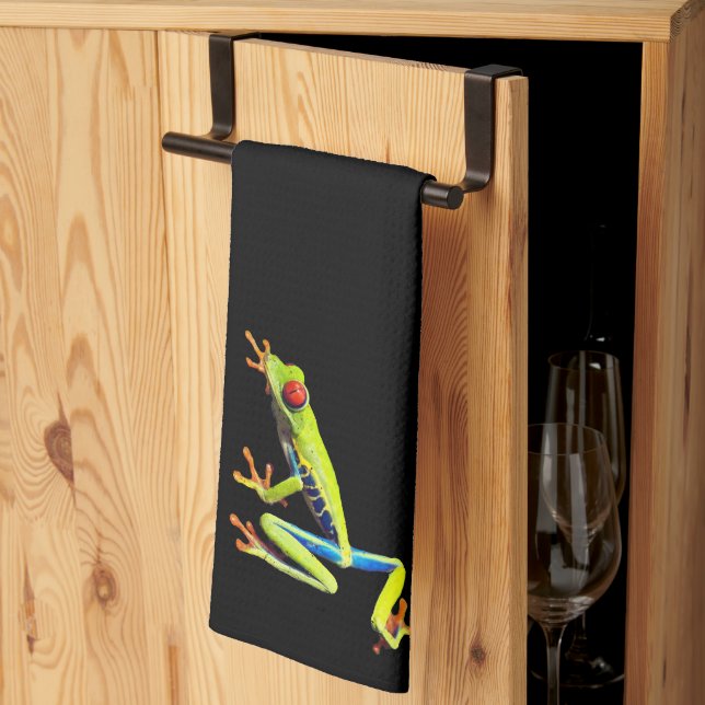 Red Eyed Painted Tree Frog  Tea Towel (Thirds Fold)