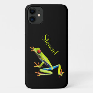 Red Eyed Painted Tree Frog with Name Case-Mate iPhone Case