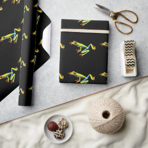 Red Eyed Painted Tree Frog Wrapping Paper