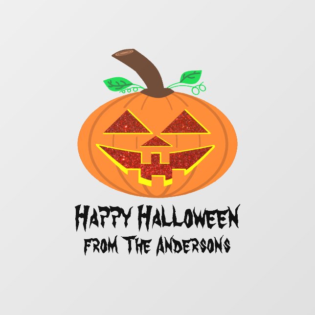 Red Eyed Pumpkin Window Cling (Sheet)
