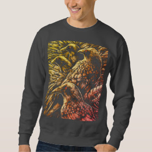 Red-Eyed Ravens – Mysterious Gothic Wildlife Sweatshirt