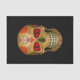 Red Eyed Sugar Skull Zombie Tissue Paper