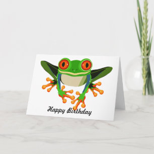 Red Eyed Tree Frog Birthday Card
