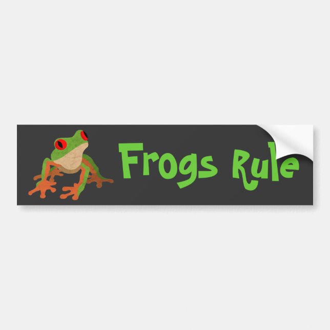 Red Eyed Tree Frog Bumper Sticker (Front)