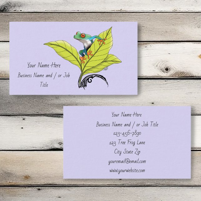 Red Eyed Tree Frog Business Card (Creator Uploaded)