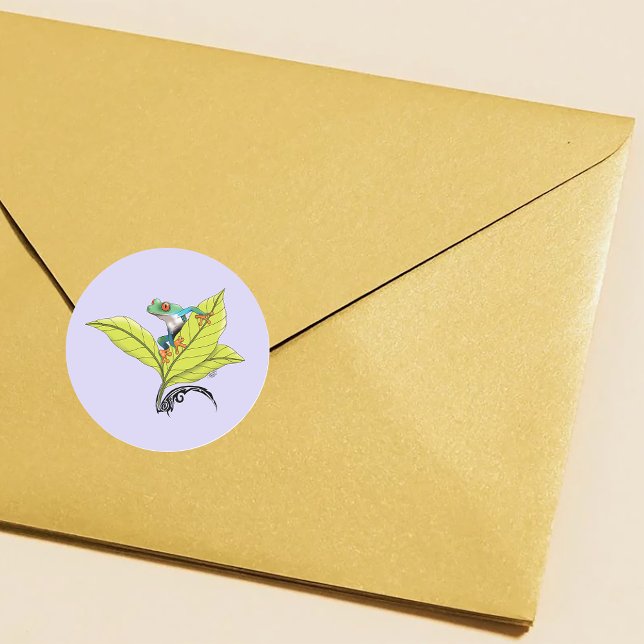 Red Eyed Tree Frog Classic Round Sticker (Creator Uploaded)