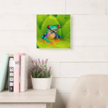 Red-eyed tree frog, Costa Rica Square Wall Clock<br><div class="desc">Red-eyed tree frog (Agalychnis callidryas),  Costa Rica</div>