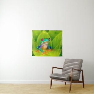 Red-eyed tree frog, Costa Rica Tapestry
