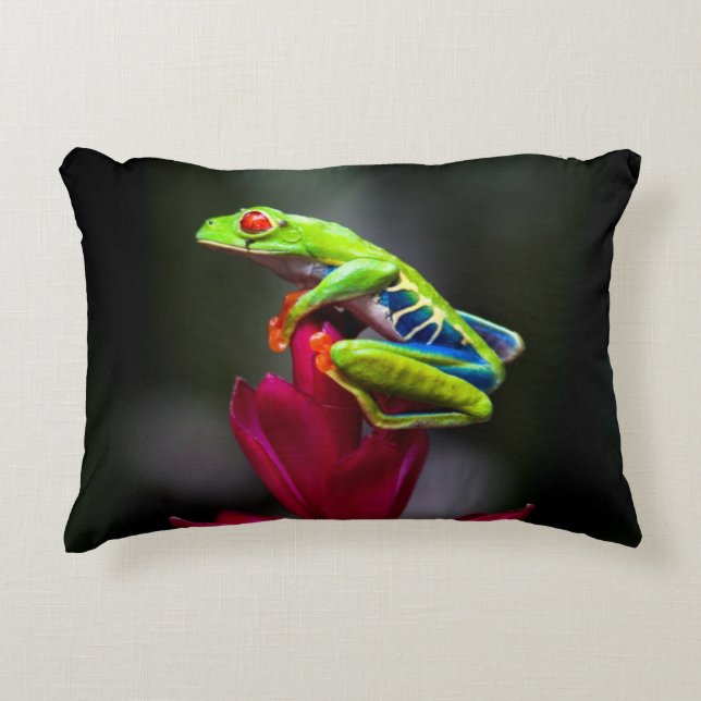 Red-eyed Tree Frog Decorative Cushion (Front)
