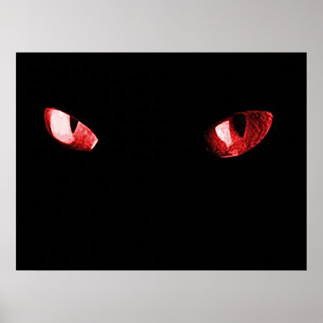 Red Eyes Cat Poster (Front)