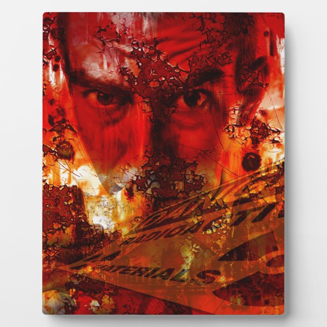 Red Face Graffiti Plaque (Front)