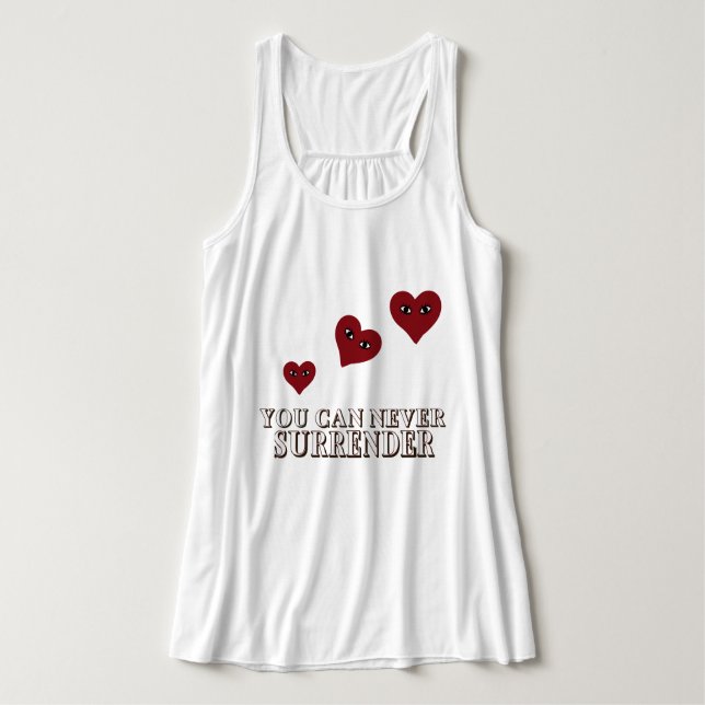 Red Face Love Heart Art Tank Top (Design Front)