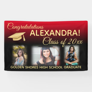 Red Fade Filter Effect Photo Graduation Banner