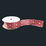 Red Fair Isle Christmas Sweater Pattern Satin Ribbon<br><div class="desc">Custom designed roll of ribbon with a cute fair isle Christmas sweater pattern. Click Customise It to personalise the design with your own text and images to create a unique one of a kind design!</div>