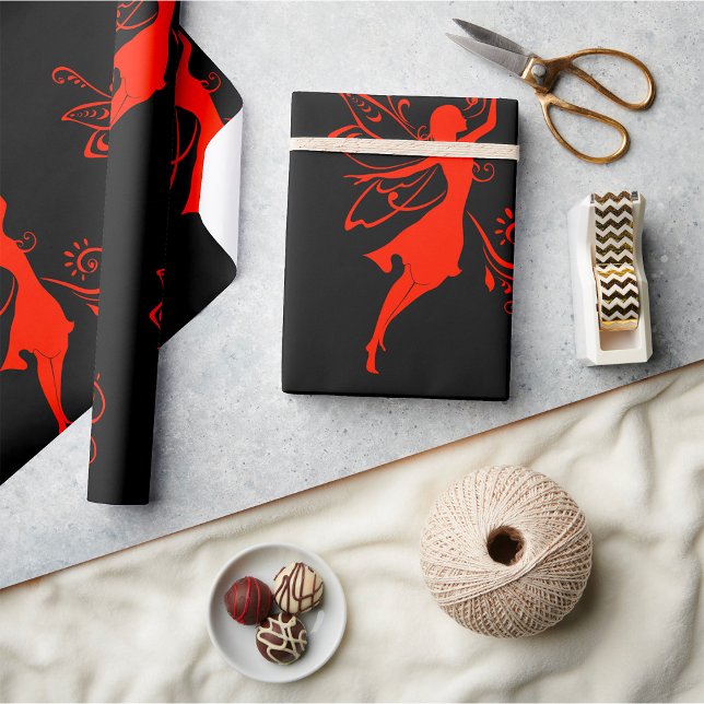 Red Fairy Wrapping Paper (Creator Uploaded)