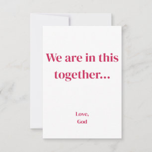 Red faith We are in this together. Note Cards