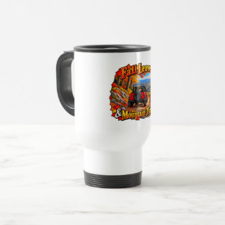 Red_Fall Leaves & Mt Trails Travel Mug