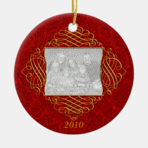 Red Family Photo Ornament