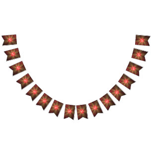 Red fansy fractal flower bunting