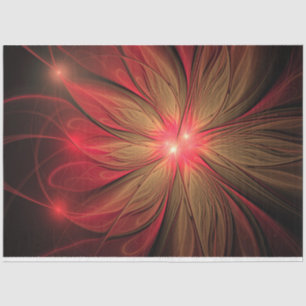 Red fansy fractal flower  tissue paper