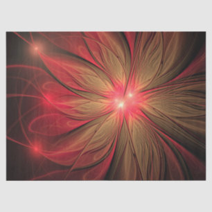 Red fansy fractal flower  tissue paper